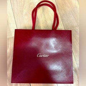 Cartier glossy paper shopping bag 20 cm x 17.5 cm